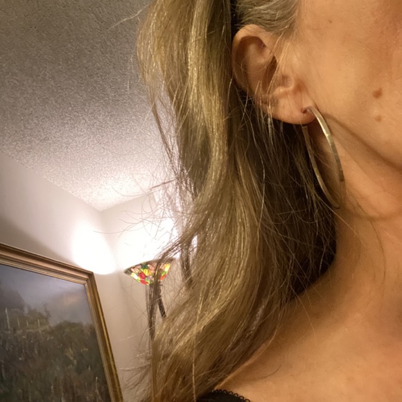 Silver Hoop Earrings - Stylishly Classic/Timeless! - Picture 7 of 8